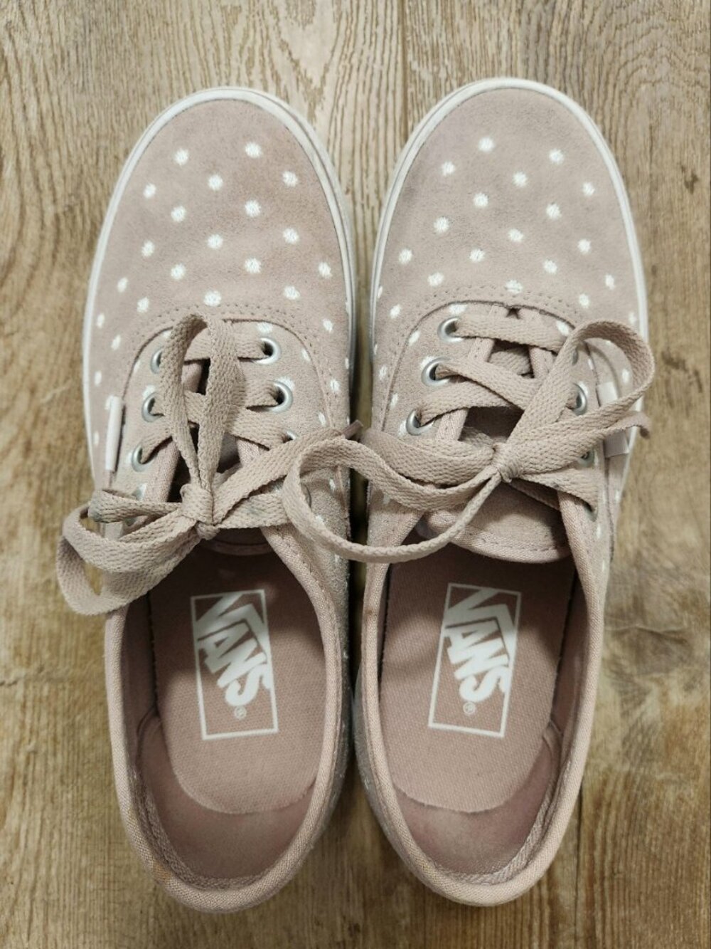 Vans Beige Taupe Polka Dot Platform Sneakers Women’s Size 6